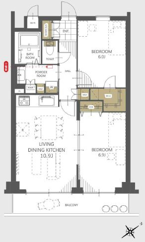 【間取り】 | 朝日プラザ東白石