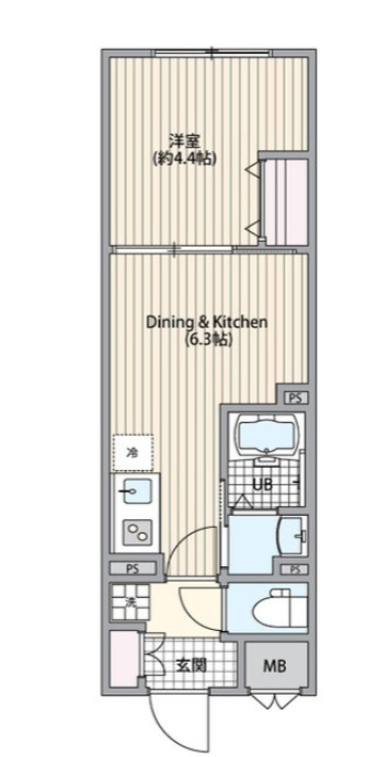 エルファーロ三軒茶屋Ⅵ　新築　敷金礼金0　ネット無料の間取り