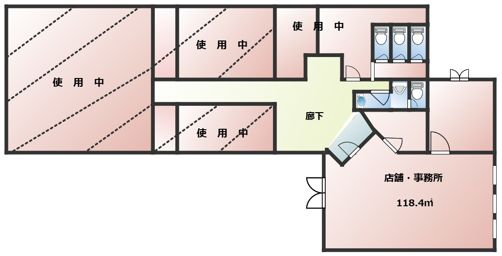 津島町事務所の間取り