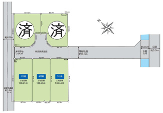 【区画図】 | 【仲介手数料無料！！】日野市東豊田1丁目　建築条件付き売地（全5区画）4号地　3950万円