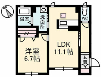【間取り】 | シャーメゾン坂本　２番館 