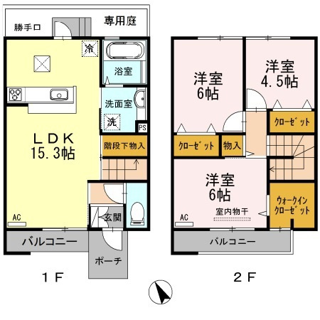 グランツ内浜　Ｂ棟の間取り