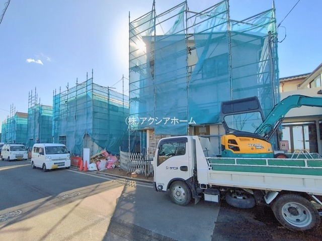 所沢市上安松・全8棟　新築一戸建　2号棟　の前面道路含む現地写真|2026年1月30日撮影