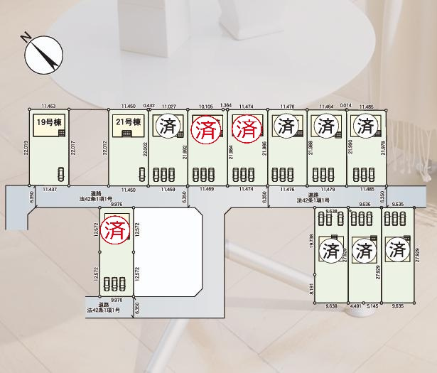 水戸市河和田町第3　新築戸建　19号棟の区画図