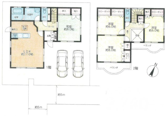 中古戸建　柏市南逆井4丁目の間取り