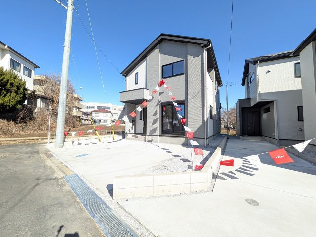 八王子市　緑町　新築一戸建て　９期の外観|～山田駅徒歩14分・八王子駅徒歩20分　全棟2台駐車可能カースペース付き～