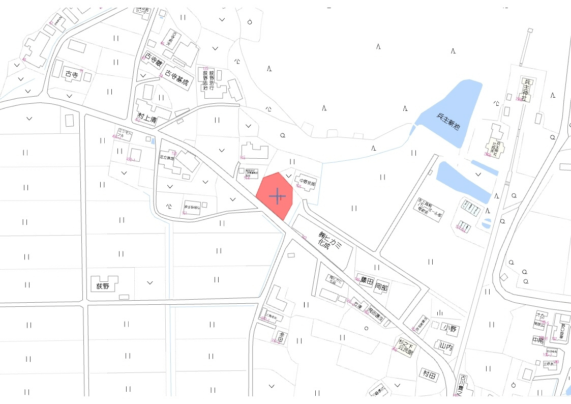 丹波市春日町黒井の売地の地図