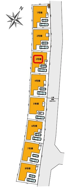 所沢市上安松・全8棟　新築一戸建　3号棟　の外観|2026年1月30日撮影