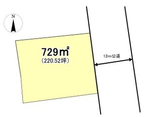 吉見町下細谷　土地220坪の土地図