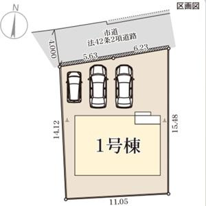 鳥栖市松原町の区画図