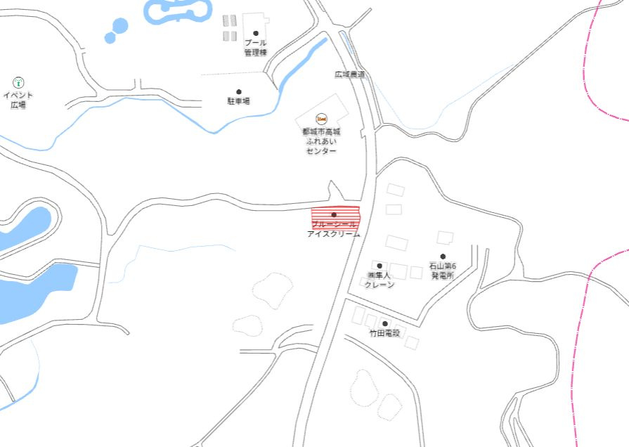 都城市高城町石山の売地の土地図