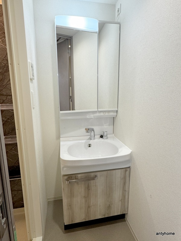 プレサンス四天王寺前夕陽ヶ丘ヴィリード　仲介手数料無料の洗面所