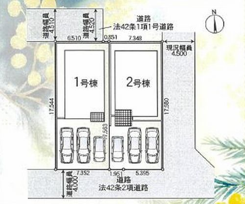 【区画図】 | 【仲介手数料０円】相模原市南区新戸第16　新築一戸建て　全2棟 | 相模原市南区新戸第16　新築一戸建て　全2棟