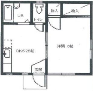 小野ハイツの間取り|間取りです。
