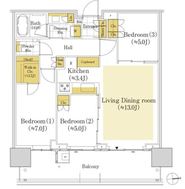 Sun Village T棟 21階の画像