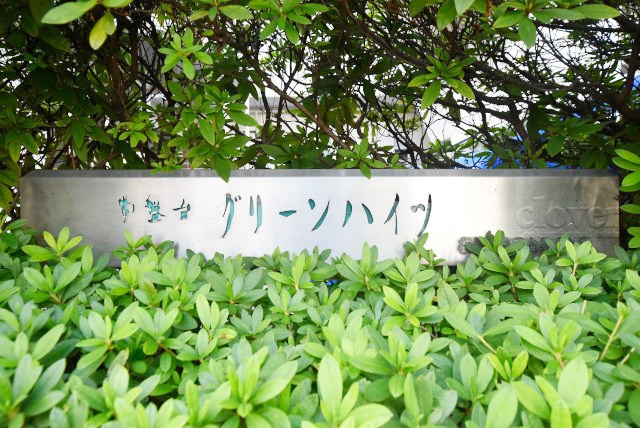 【現況写真】 | 常盤台グリーンハイツ | エントランスに掲げられた、マンション名を示す館銘板。さほど激しく主張はしませんが、しっかりと掲示されています。～即日のご見学可能～　お問合せはお気軽にどうぞ。
