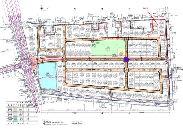 原水大型開発分譲地/5区画一括販売の地図