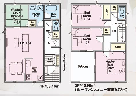 小郡市二森　オール電化１号棟　アーネストワンの間取り