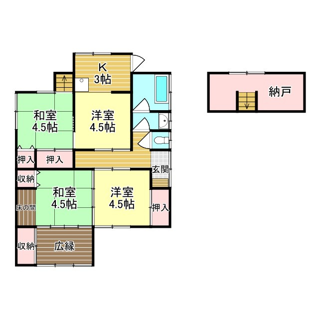 忠見貸家の内装