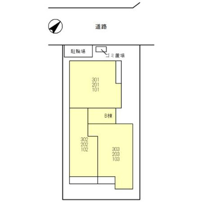 【区画図】 | フォンテーヌ　Ｂ