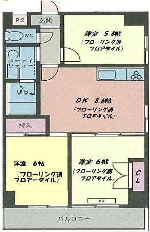 横浜市南区白金町１丁目の賃貸マンションの間取り