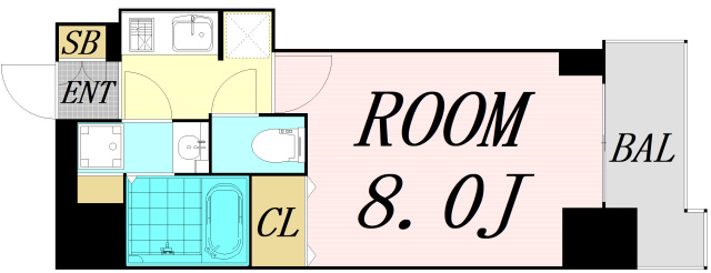 S-RESIDENCE谷町五丁目　仲介手数料無料の間取り