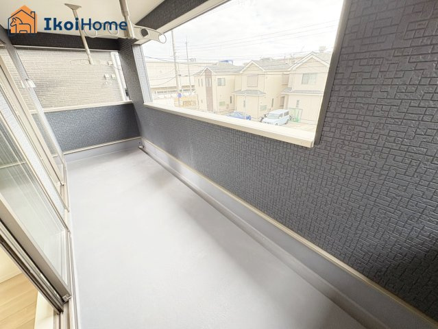 神戸市西区王塚台第6　7号棟　新築戸建のバルコニー|【ホームページに現地動画掲載中】●年中無休：当日予約可●広々インナーバルコニーで急な雨も安心です♪