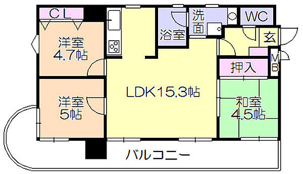 ヒューマンズ六ッ門の間取り