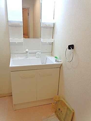 ライオンズマンション古江東の洗面所|洗面化粧台　※退去後撮影