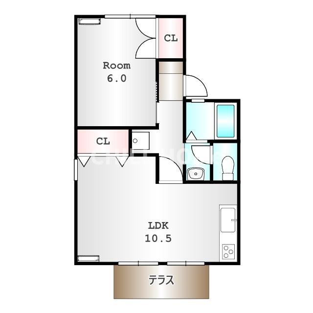 セジュール千木良　Ｂの間取り|当社、チルホームのHPもご覧ください(^^)/物件情報多数♪