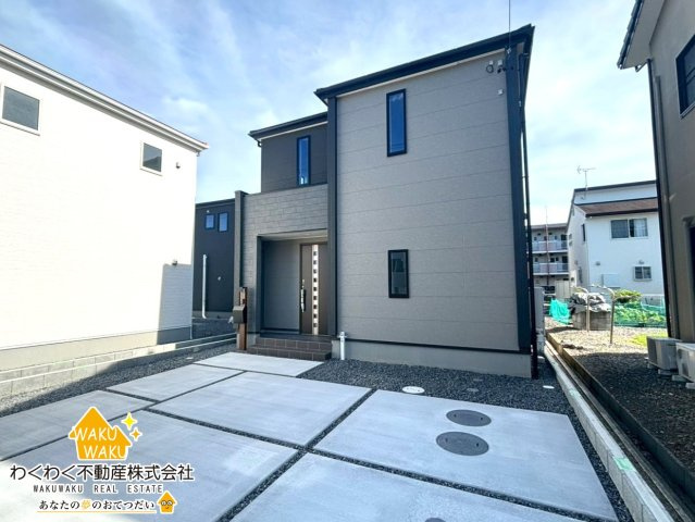 島田市旭3丁目／　新築戸建の前面道路含む現地写真|【1号棟】2026年5月上旬撮影