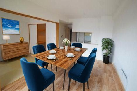 【居間・リビング】 | リバーガーデン平野駅前ECO | AIによるホームステージング