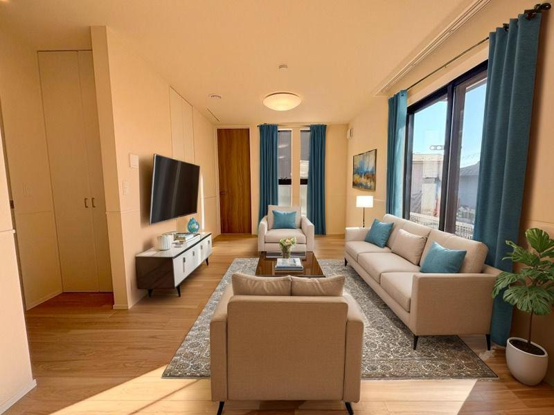 シエルコートの居間・リビング|※CG画像の為、家具は付きません