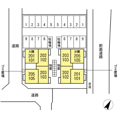 【区画図】 | ロイヤルステージ西持田町A棟