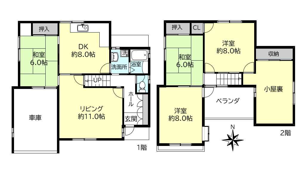 神戸市西区南別府４丁目戸建の間取り
