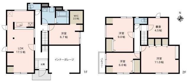 横田4丁目　中古住宅の間取り