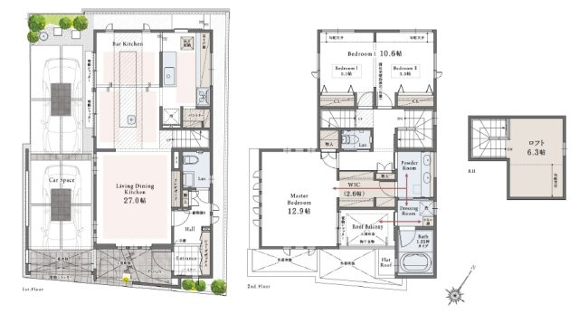 【間取り】 | 練馬区石神井町７丁目　新築戸建て | 将来的に3LDKへ間取り変更が可能な柔軟設計です