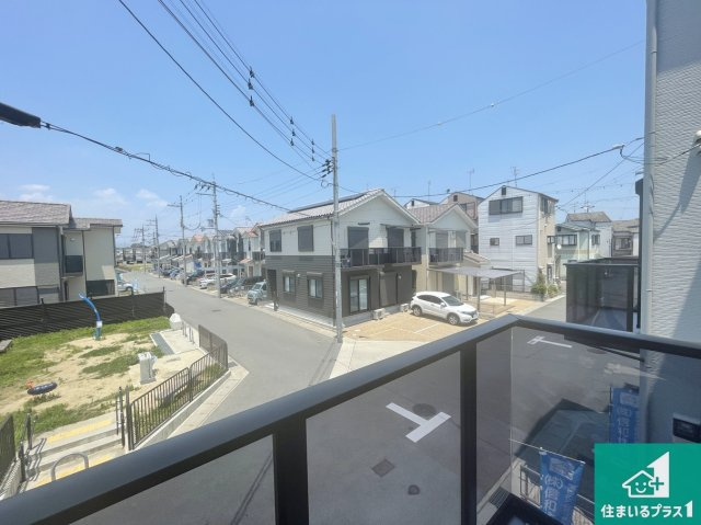 京都市伏見区久我御旅町　第31期　新築未入居のバルコニー|お客様に長く安心して住んでいだだける事にこだわった家づくり！住んでからのアフターサービスにもしっかりと取り組んでいます！