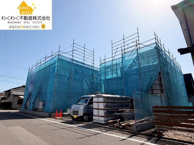 島田市旭3丁目／　新築戸建の前面道路含む現地写真|3号棟