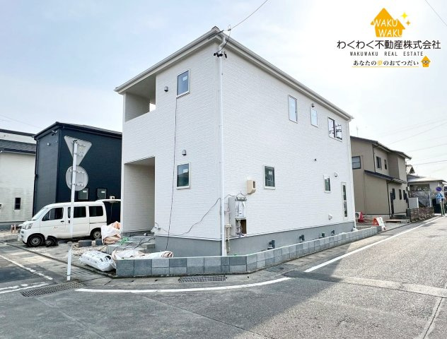 島田市旭3丁目／　新築戸建の前面道路含む現地写真|1.2号棟　2026.3.5撮影