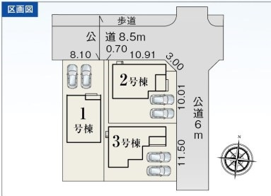島田市旭3丁目／　新築戸建の前面道路含む現地写真|2号棟　2026.3.5撮影