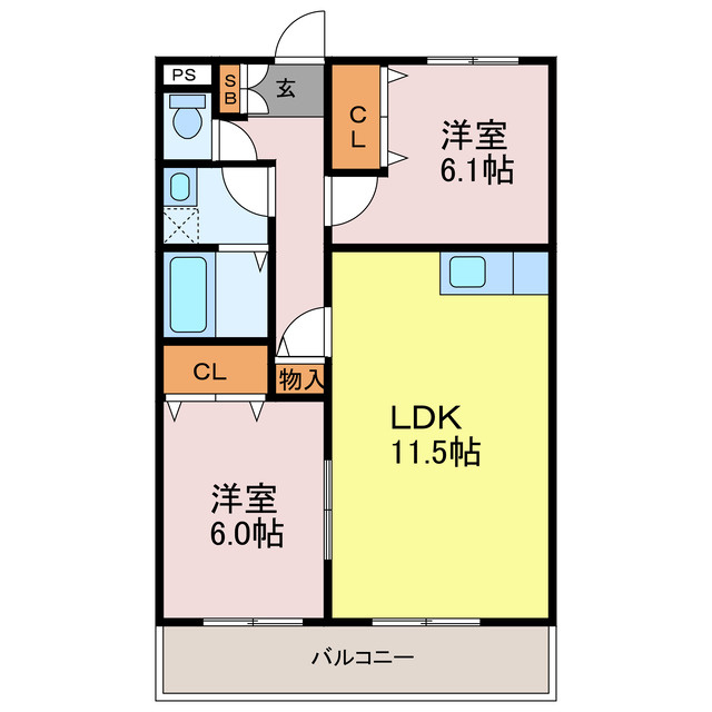 コンフォール清水の間取り