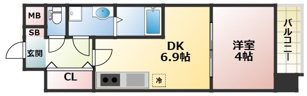 【間取り】 | レオンコンフォート難波南