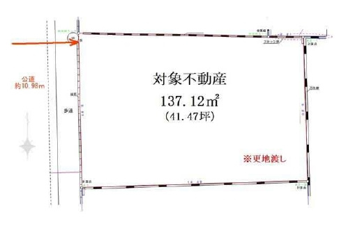 【区画図】 | 練馬区豊玉南１丁目　売地 | 135ｍ2超えのゆとりある敷地面積、建築条件はございません