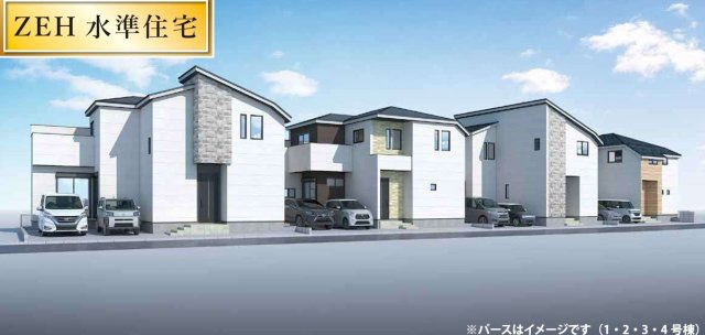 仲介手数料無料　KEIAI GRACE 所沢市上安松9期　全8棟　の外観パース