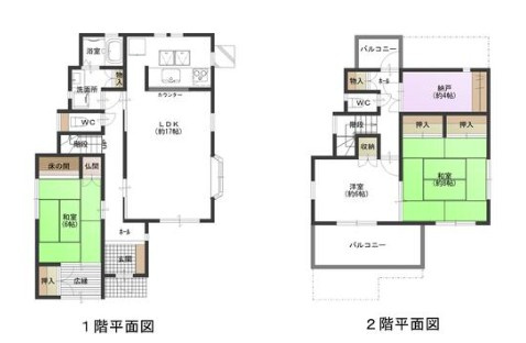 西条市大町1512-5　中古戸建の間取り