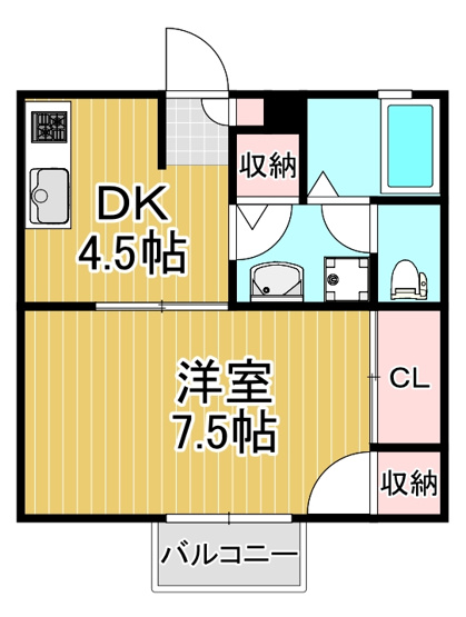 【間取り】 | ハイツエンデバーⅡB棟