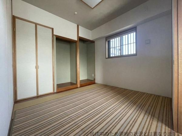 グリーンヒル大分駅前レジデンスの和室|落ち着いた雰囲気のある和室です。押入れ収納が用意されておりすっきりとした空間を保つことができます。窓からの採光もあり明るさを感じられます。