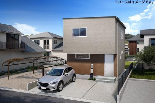汐見二丁目　新築の外観|※外観パースはイメージです。図面と現況が異なる場合は現況を優先させていただきます。