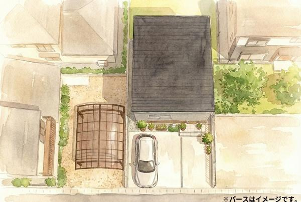 汐見二丁目　新築の完成予想図|※外観パースはイメージです。現況と異なる場合は現況を優先させていただきます。

